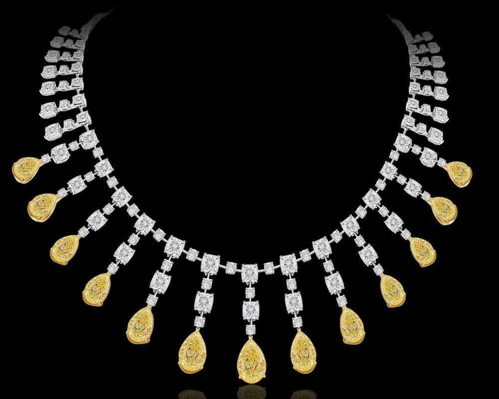 Gia Certified 69.00 Carat Fancy Diamond Necklace