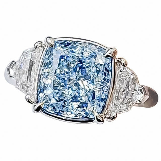 Gia Certified Fancy Blue Diamond Ring