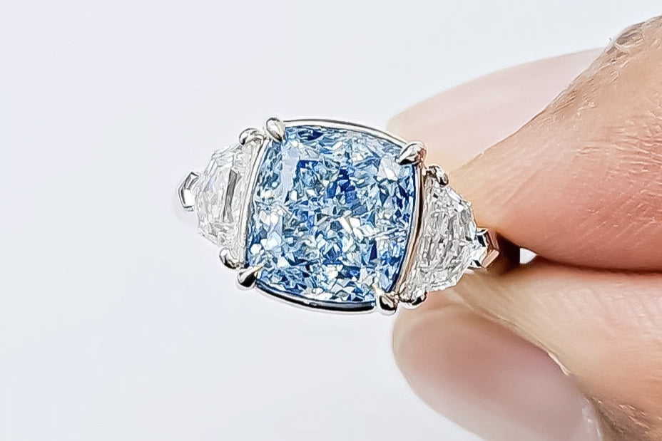 Gia Certified Fancy Blue Diamond Ring