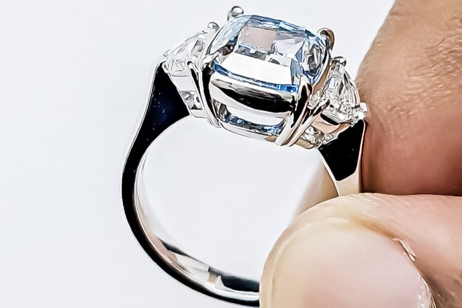 Gia Certified Fancy Blue Diamond Ring
