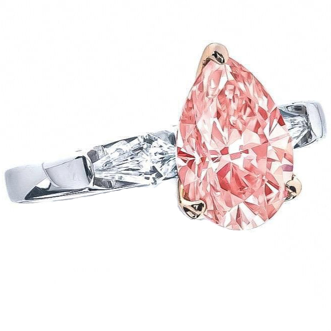 Gia Certified Orange Pink Diamond Ring