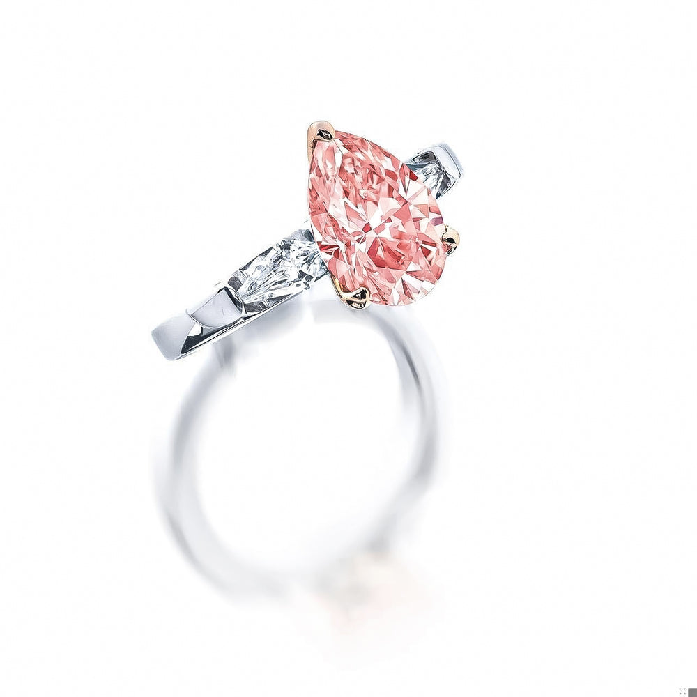 Gia Certified Orange Pink Diamond Ring