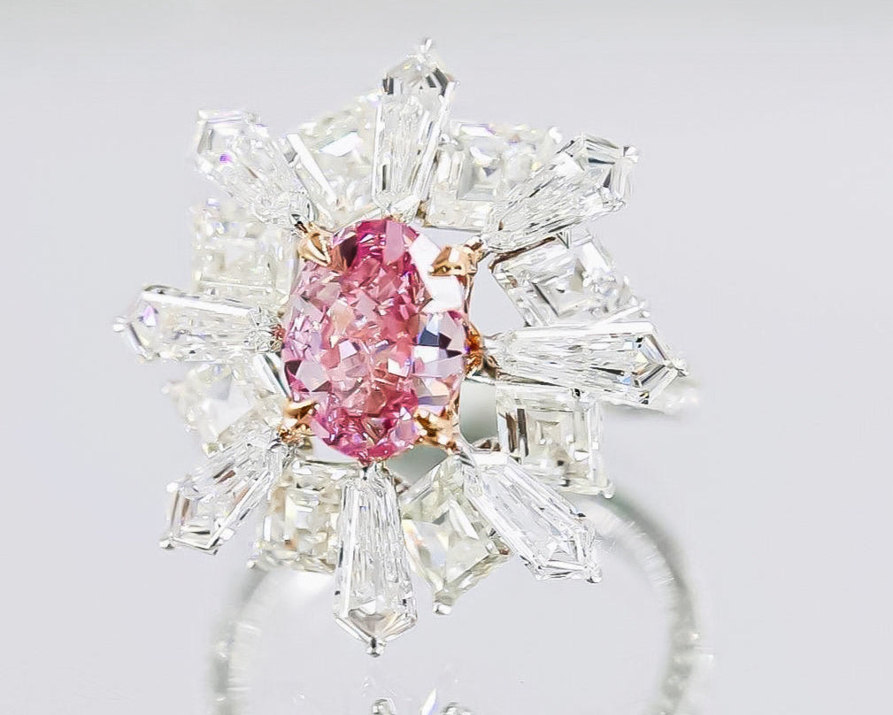 Gia Certified Vivid Pink Diamond Ring