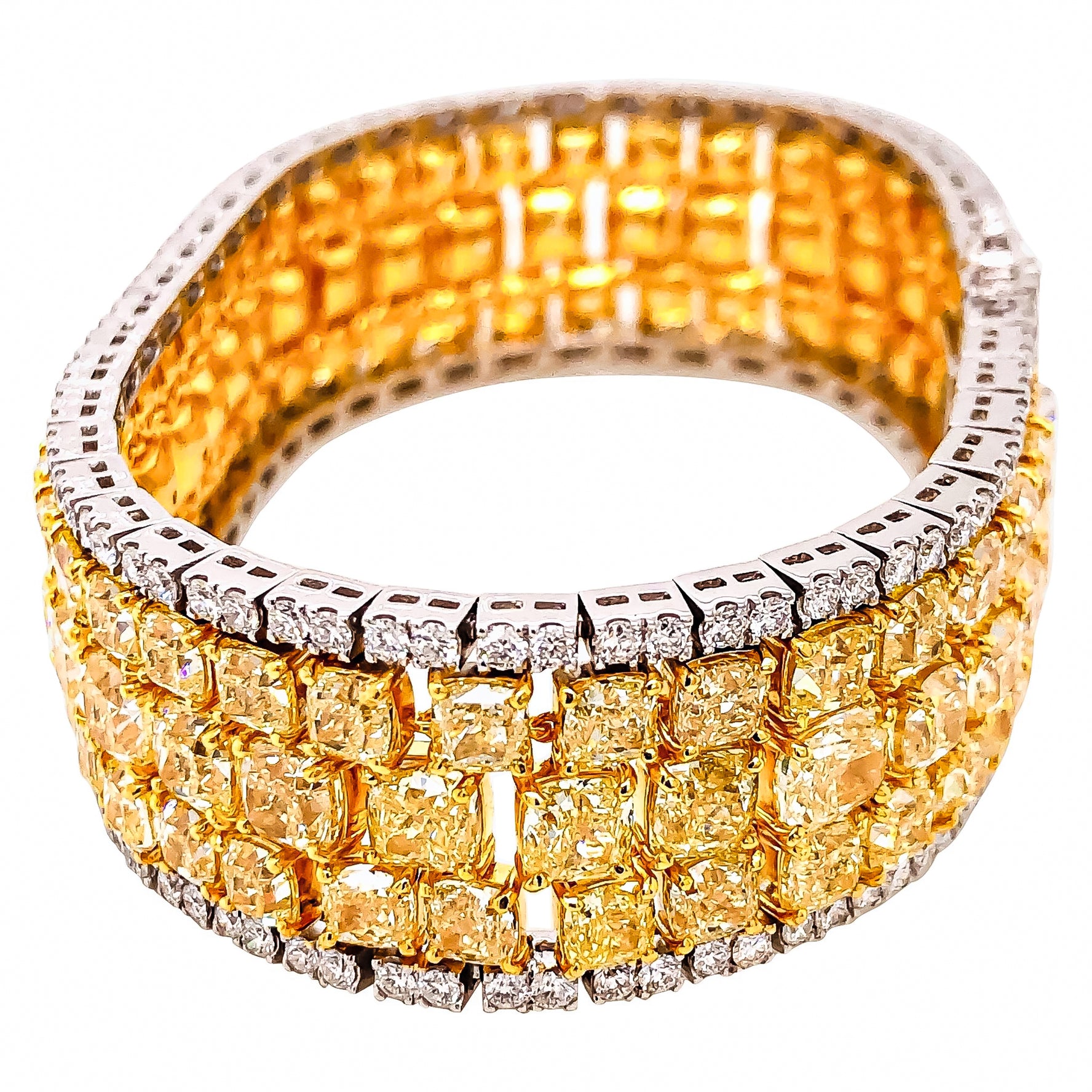 Natural 47 Carat Yellow Diamond Bracelet