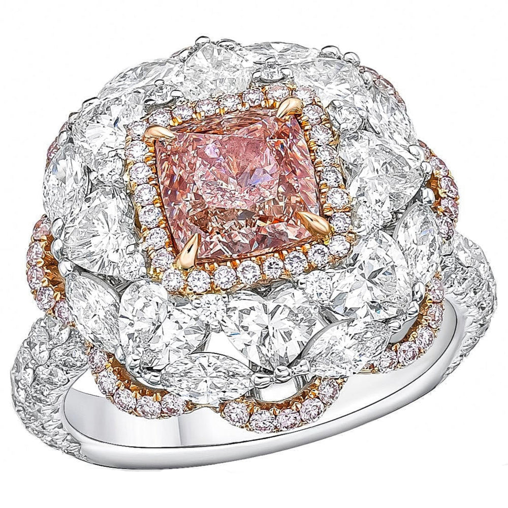GIA Certified 1.50 Carat Fancy Pink Diamond Ring