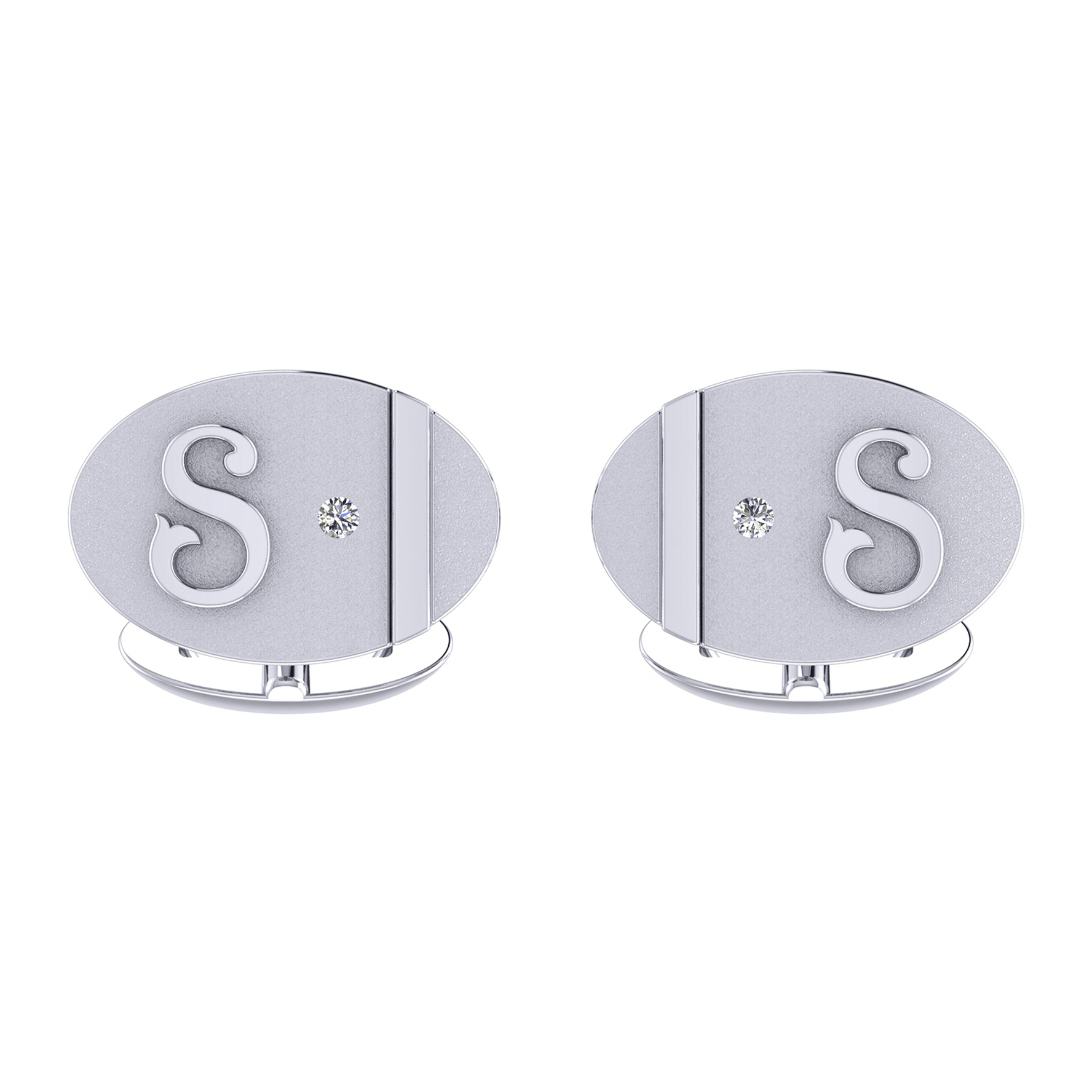 Diamond Cufflink K10031