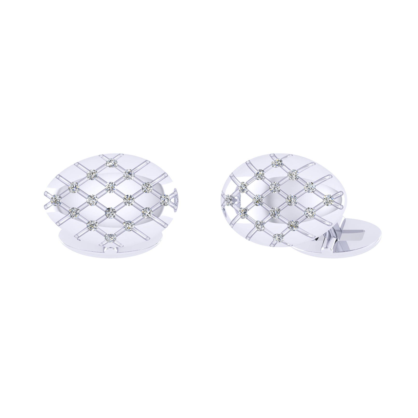 Diamond Cufflink K10029