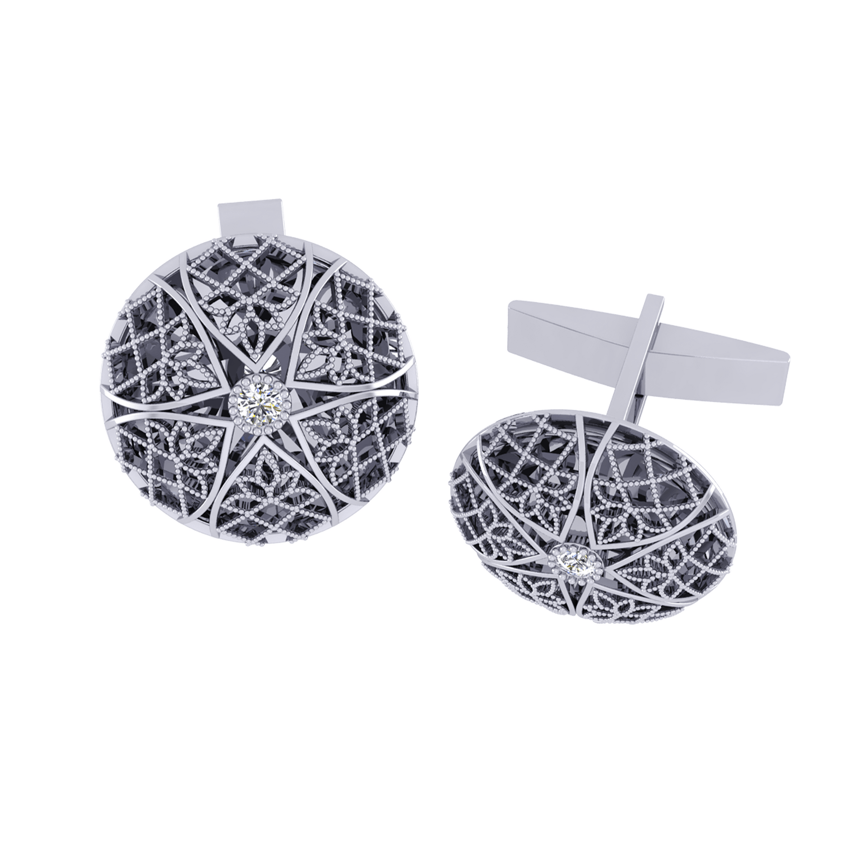 Diamond Cufflink K10013
