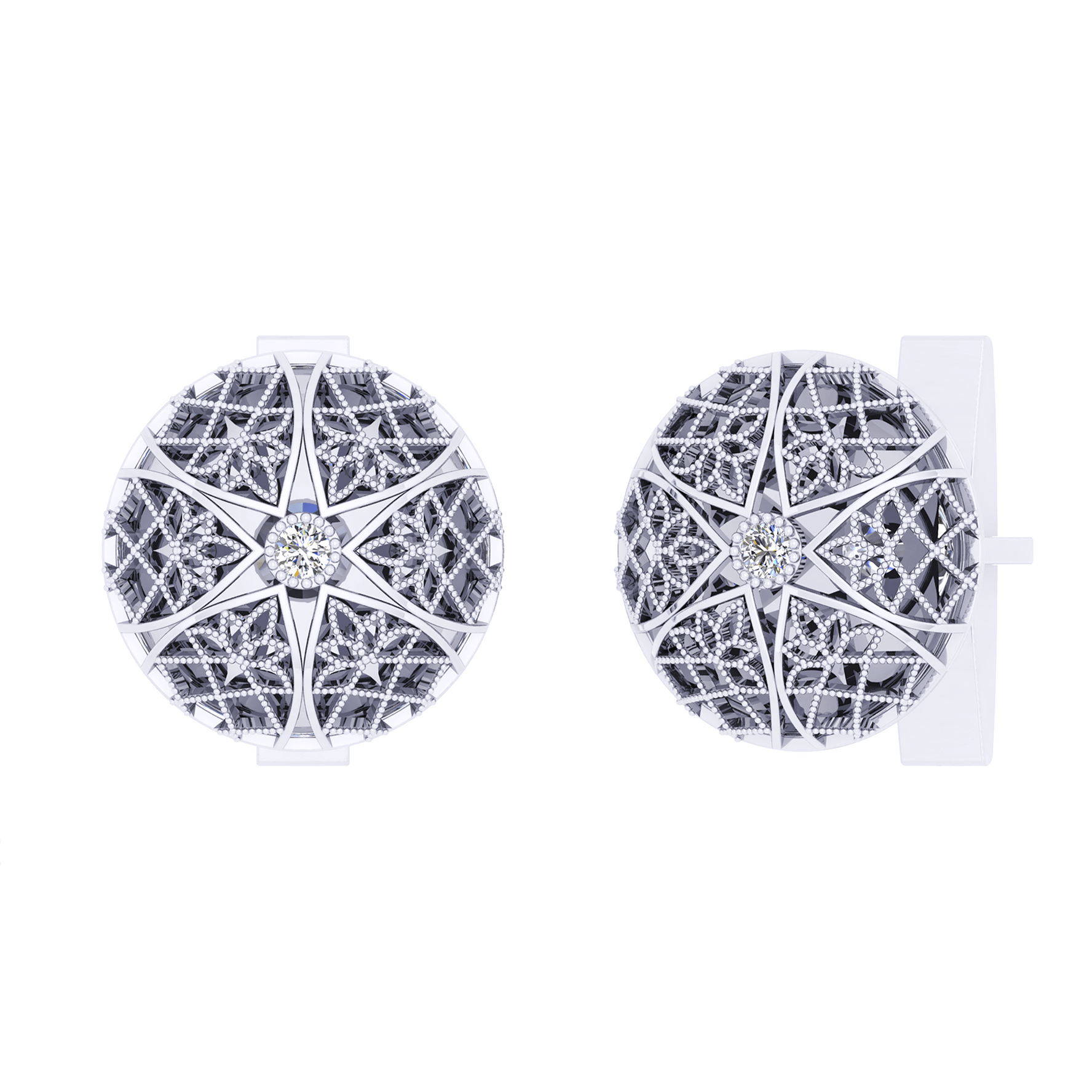 Diamond Cufflink K10013