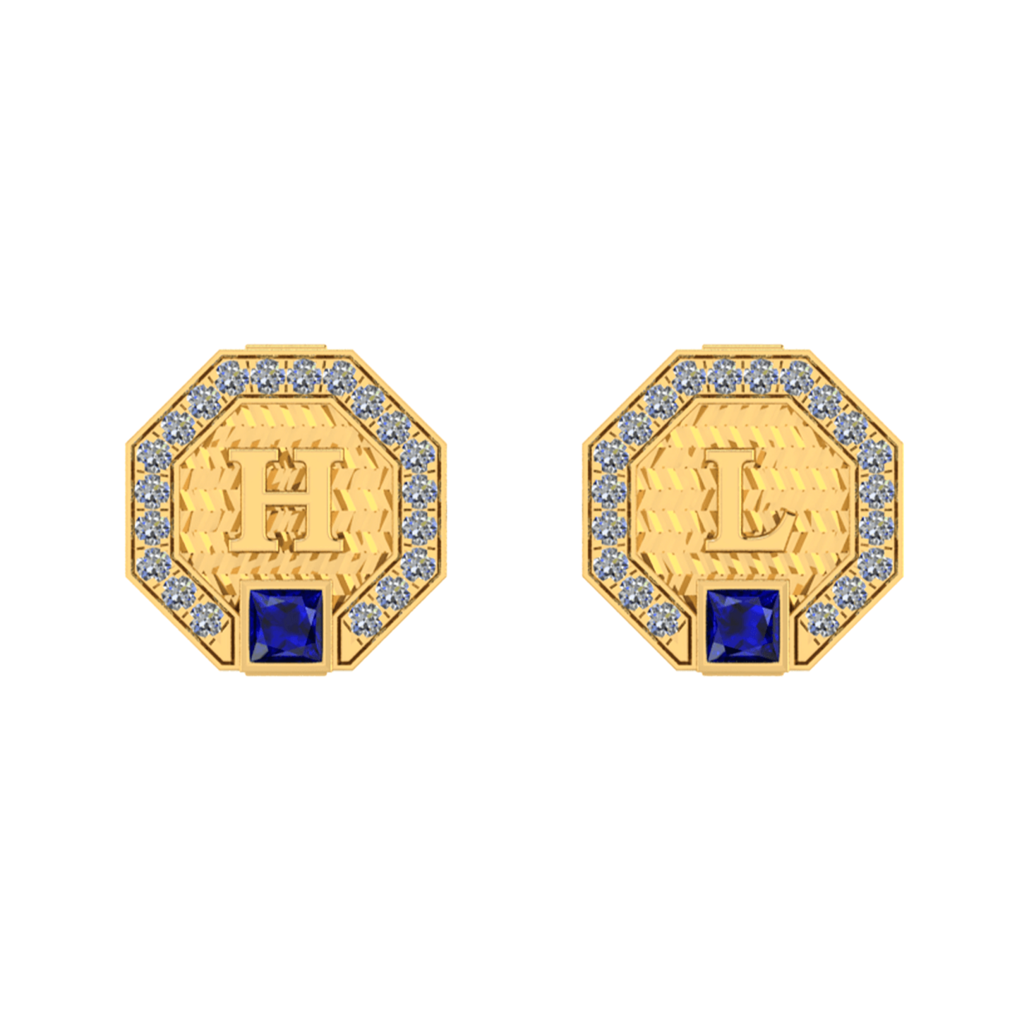 Diamond Cufflink K10001
