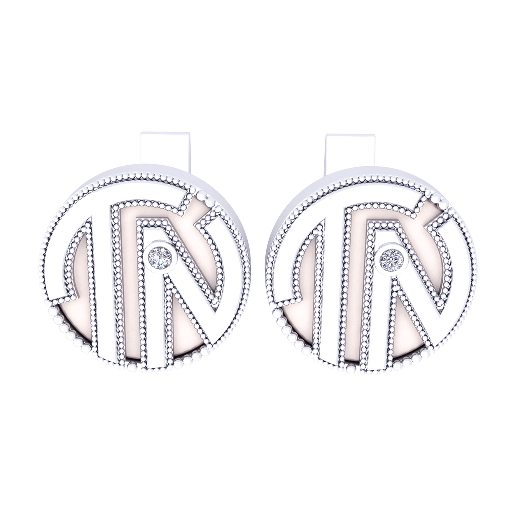 Diamond Cufflink K10014