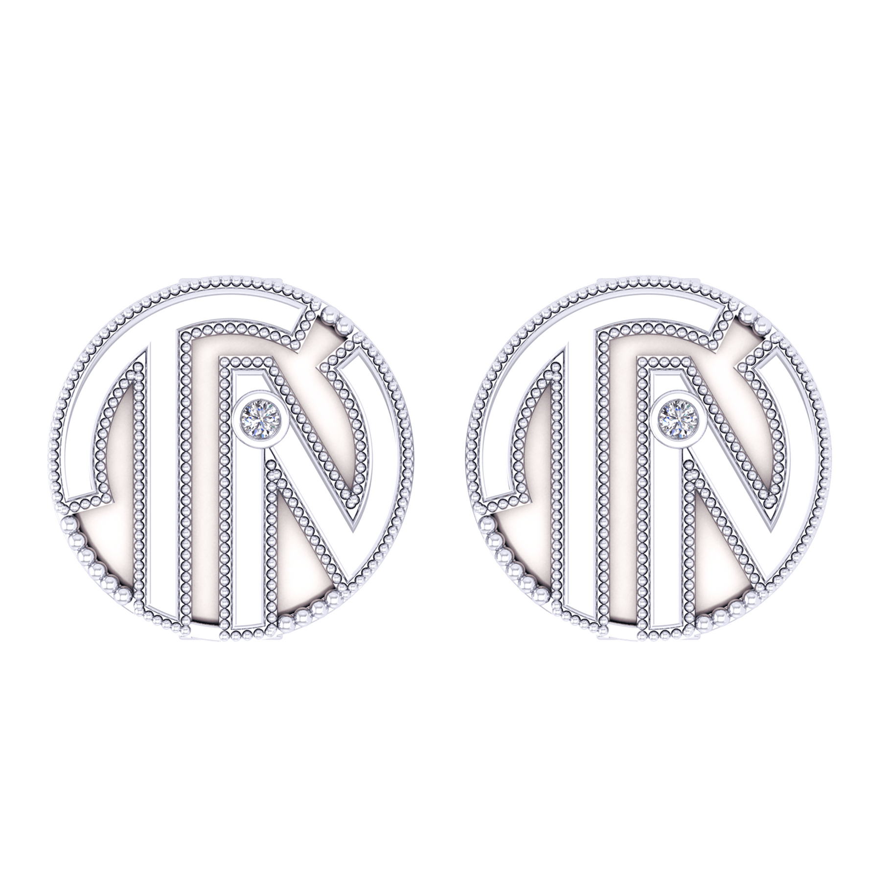 Diamond Cufflink K10014