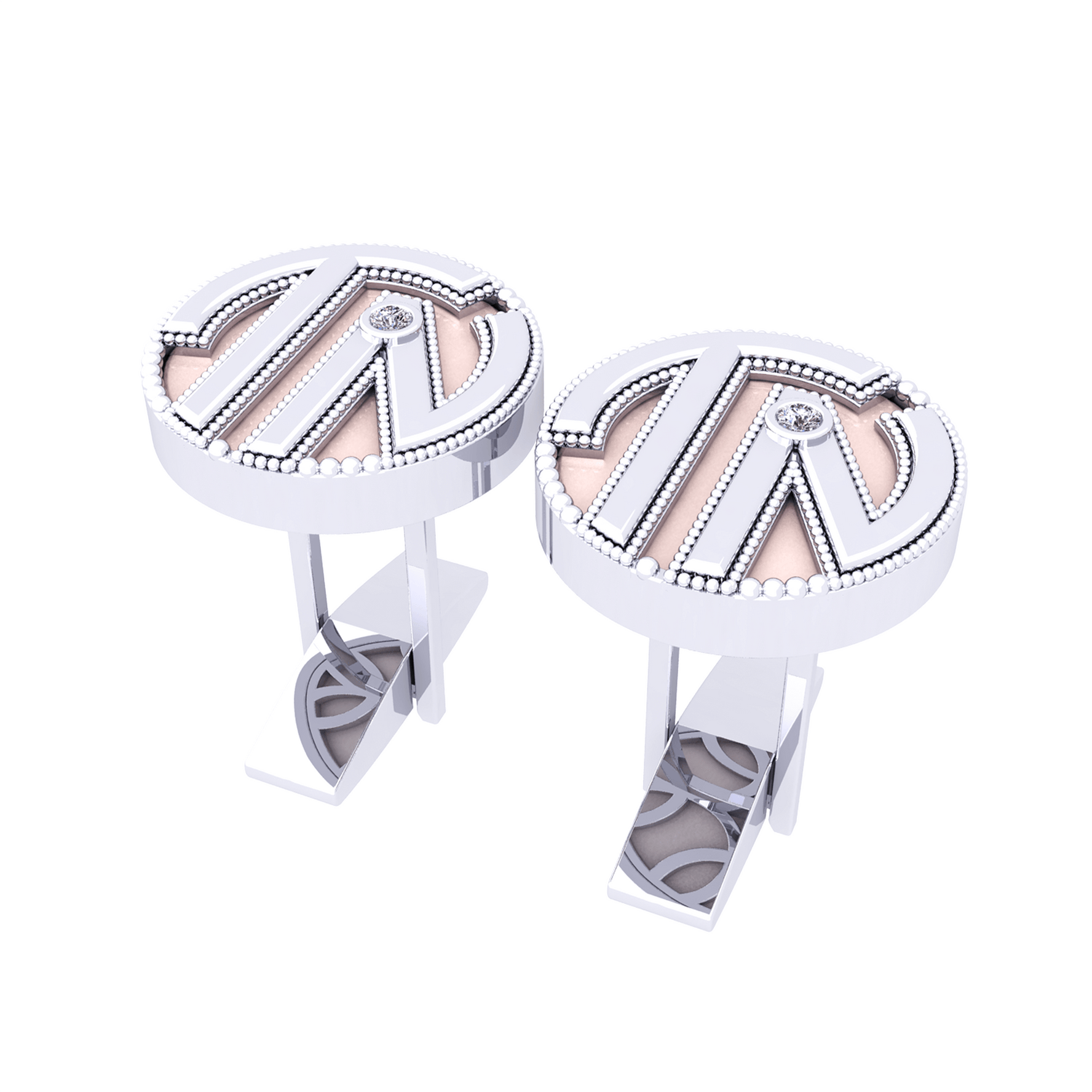 Diamond Cufflink K10014