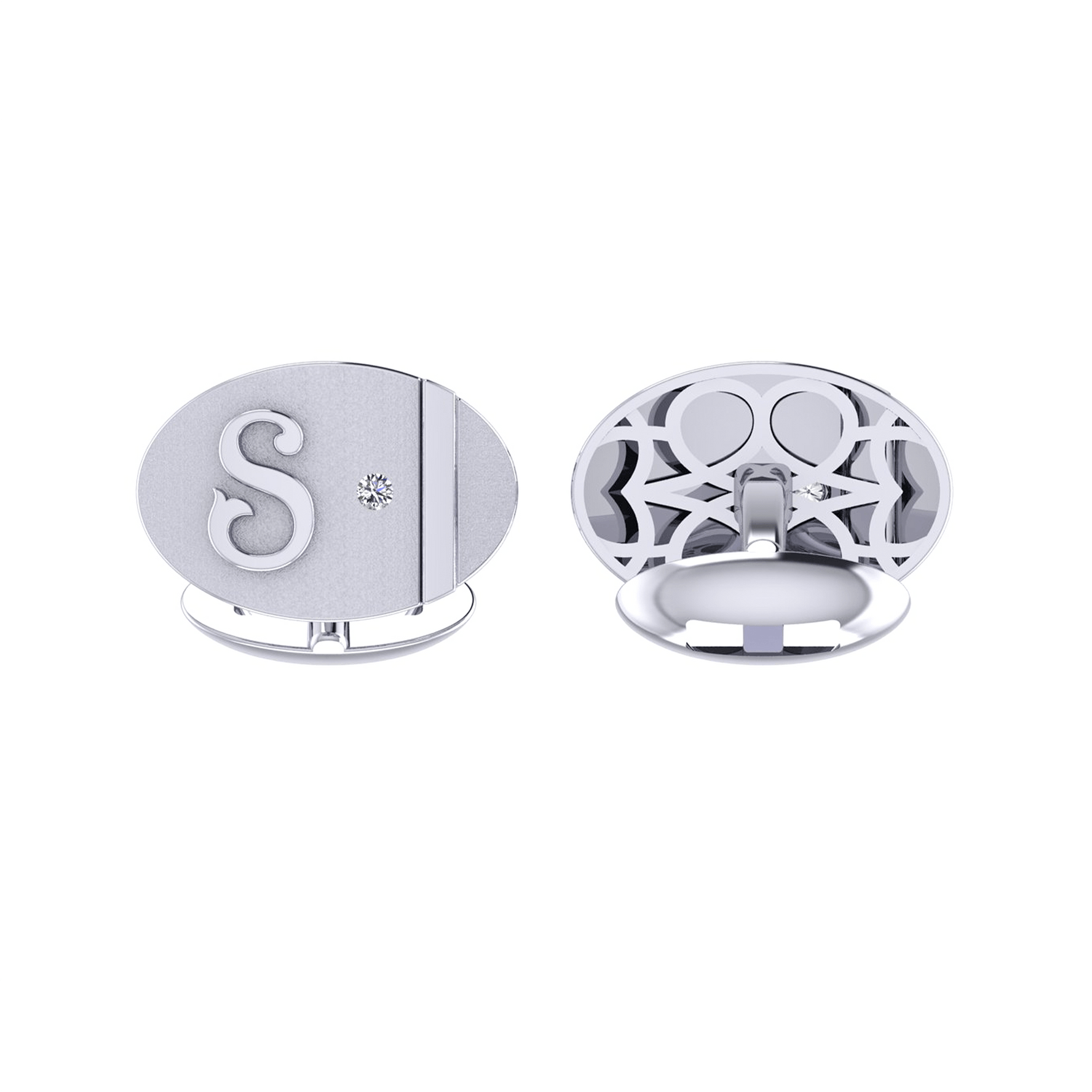 Diamond Cufflink K10031