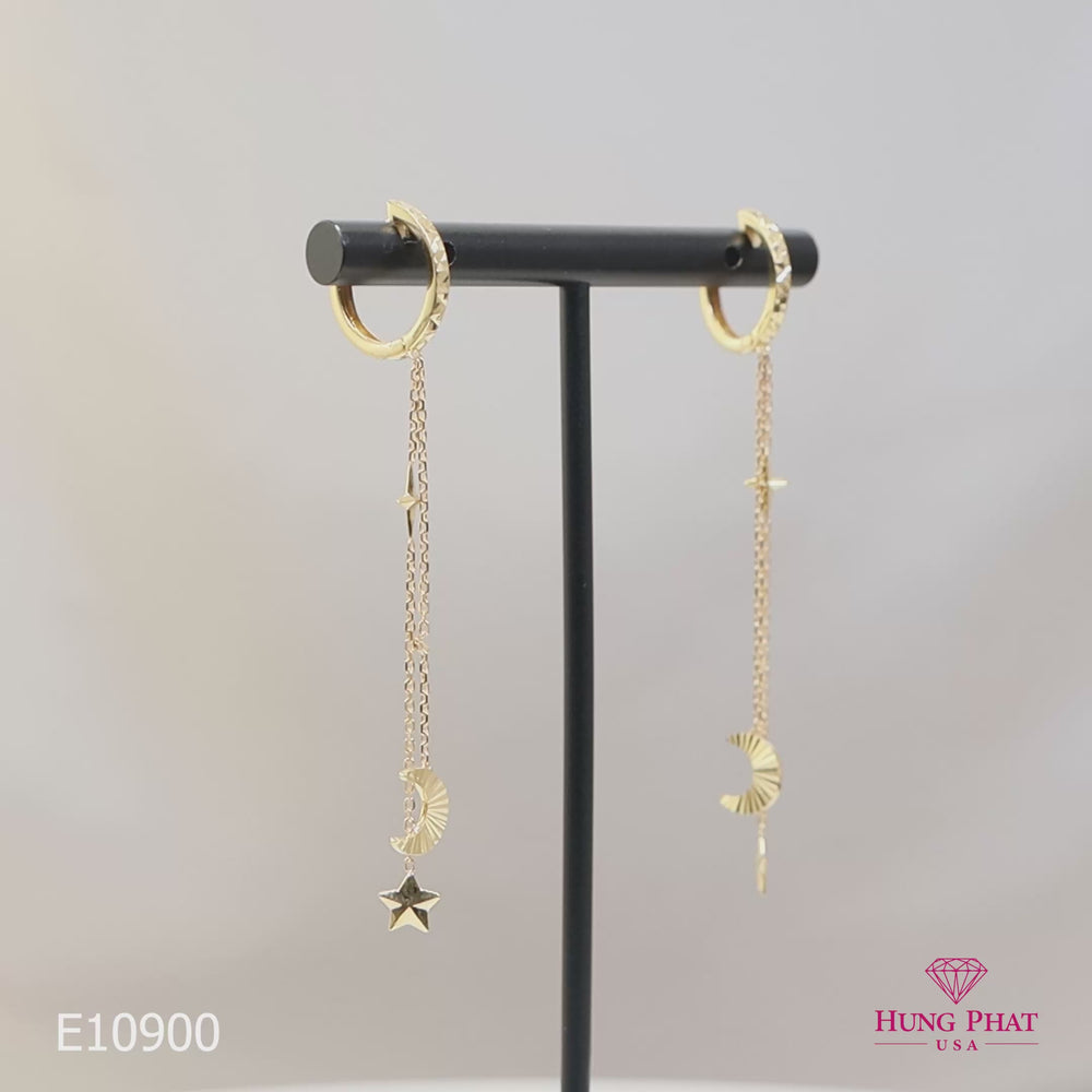 18K Gold Earring E10900