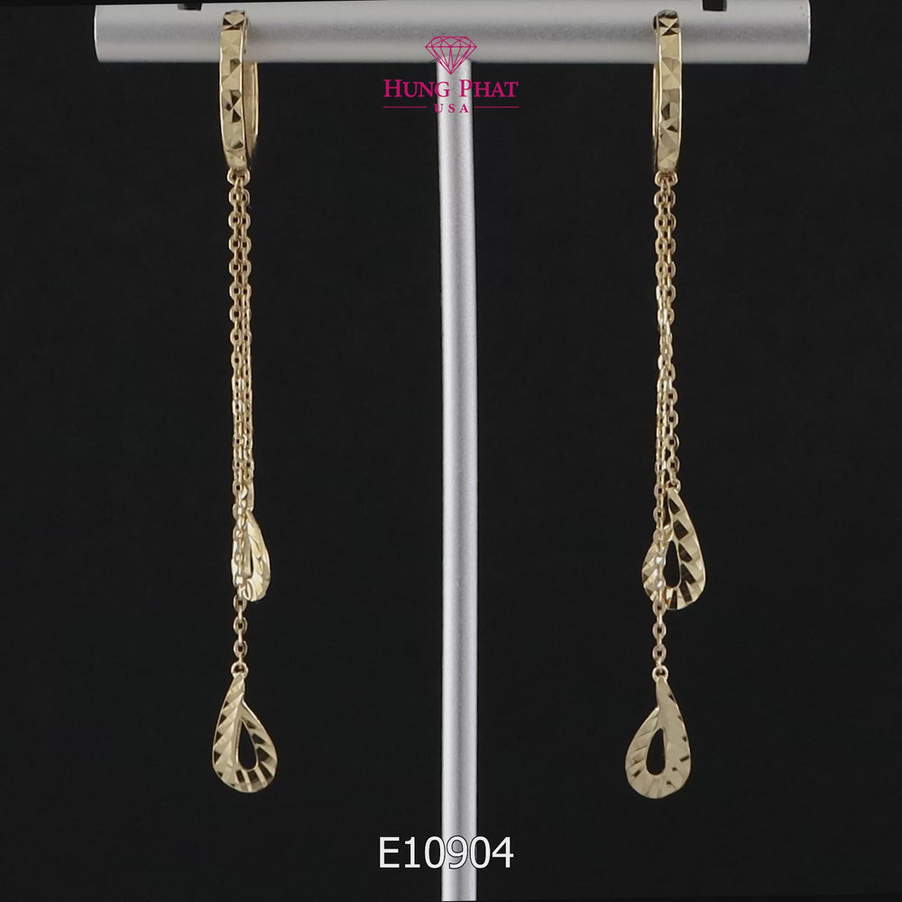 18K Gold Earring E10904