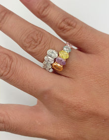Gia Certified Fancy Color Diamond Band
