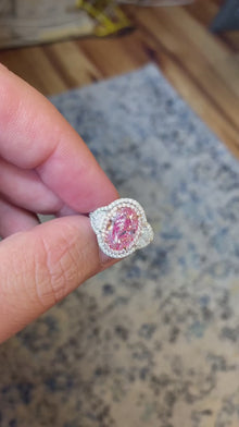 Gia Certified 3.00 Carat Oval Pink Diamond Ring