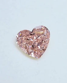 Gia Certified Fancy Intense Orangey Pink Heart Shape Diamond