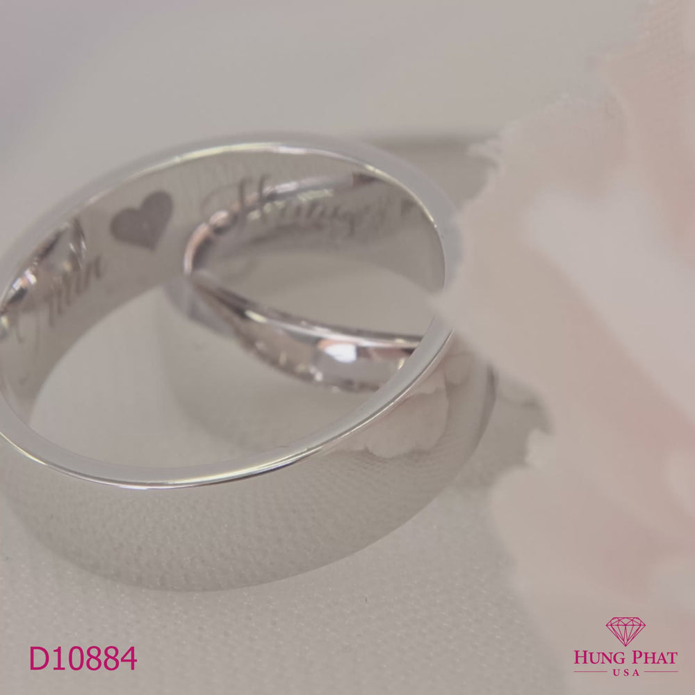 18K Gold Wedding Rings D10884