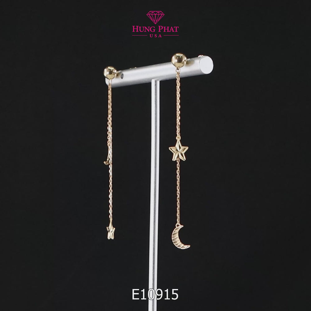 18K Gold Earring E10915