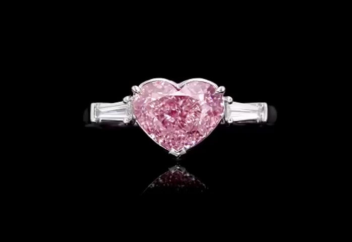 Gia Certified 3.00 Carat Fancy Light Pink Diamond Ring