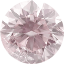 0.5 Carat Round Faint Pink Color VS2 Clarity and Premium Cut Diamond
