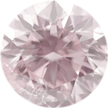 0.5 Carat Round Faint Pink Color VS2 Clarity and Premium Cut Diamond