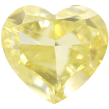 2.23 Carat Heart Fancy Yellow Color VVS2 Clarity