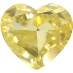 3.24 Carat Heart Fancy Intense Yellow Color VVS2 Clarity