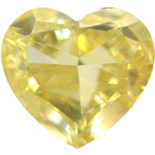 3.24 Carat Heart Fancy Intense Yellow Color VVS2 Clarity
