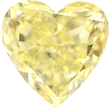 2.19 Carat Heart Fancy Light Yellow Color VS1 Clarity