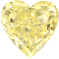 1.15 Carat Heart Fancy Light Yellow Color VS1 Clarity