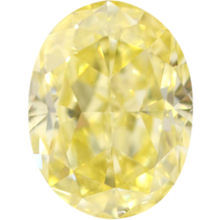 0.43 Carat Oval Fancy Yellow Color VS1 Clarity