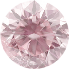 0.3 Carat Round Very Light Pink Color SI2 Clarity and Fair and Poor Cut Diamond