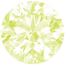 1.26 Carat Round Very Light Yellow Green Color VS1 Clarity and Very Good Cut Diamond