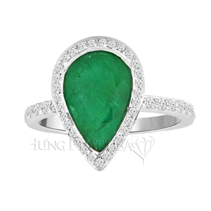 Jade and Diamond Ring R1146C