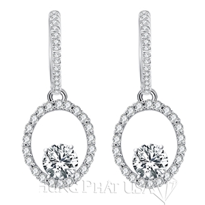 Diamond Dangling Earrings Setting Style E62358