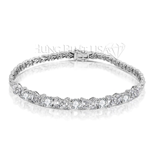 18K White Gold Diamond Bracelet Style L0227