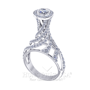 18K White Gold Diamond Ring R73061