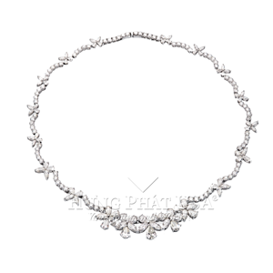 18K White Gold Diamond Necklace N0157