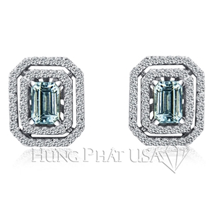 Blue sapphire and diamond Earrings E0580