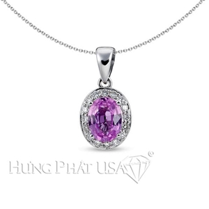 Pink Sapphire Diamond Pendant P0823