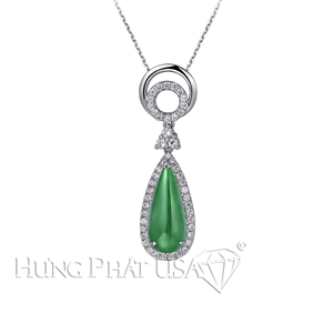 Jade and Diamond Pendant P1338