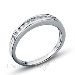 Wedding Band With Channel Set Round Diamonds D5087A