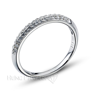 Wedding Band With Micropave Set Round Diamonds D5088A