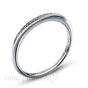Wedding Band With Micropave Set Round Diamonds D5091A