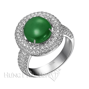 Jade and Diamond Rings B1336