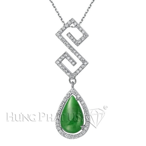 Jade and Diamond Pendant P1354