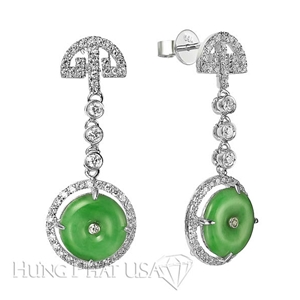 Jade and Diamond Earrings E1317